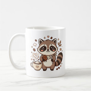Tasse en céramique avec clip art de café de raton 