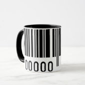 Tasse en céramique avec code-barres noir (Devant gauche)