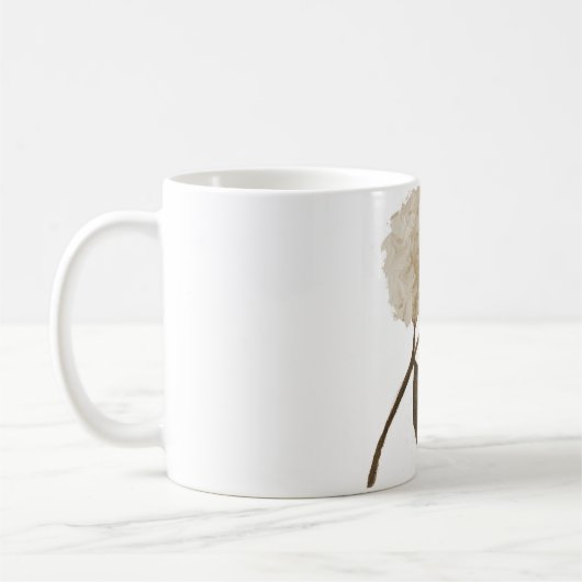 Tasse en céramique blanche avec des hortensias (Gauche)