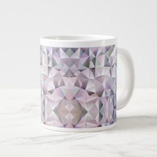 Tasse en céramique blanche avec un motif géométriq