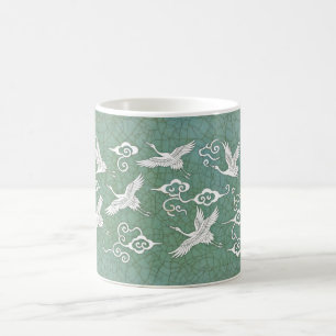 Tasse en céramique coréenne Grue Celadon