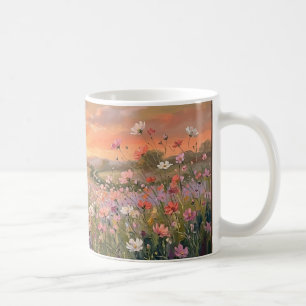 Tasse en céramique Coucher de soleil dans un pré d