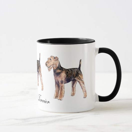Tasse en céramique d'Airedale Terrier (Droite)