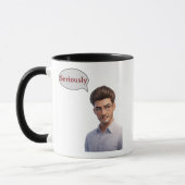 Tasse en céramique d'art numérique unique (Gauche)