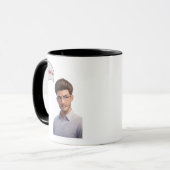 Tasse en céramique d'art numérique unique (Devant gauche)