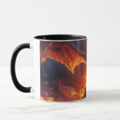 Tasse en céramique de 11oz Dragon de lave (Gauche)