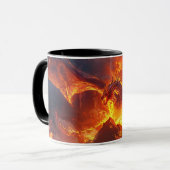 Tasse en céramique de 11oz Dragon de lave (Devant gauche)