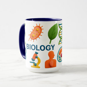 Tasse en céramique de biologie scientifique coloré