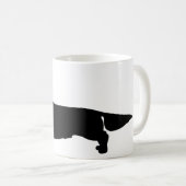 Tasse en céramique de long teckel de cheveux (Devant droit)
