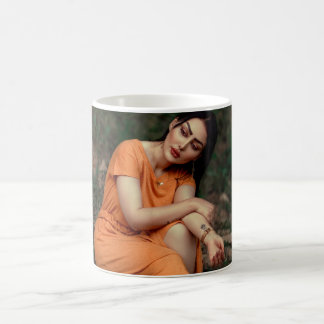Tasse en céramique de portrait de glamour vintage