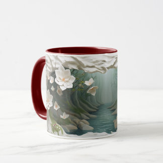 Tasse en céramique de rivière de forêt enchantée ☕