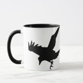 Tasse en céramique de silhouette de Raven de vol (Gauche)