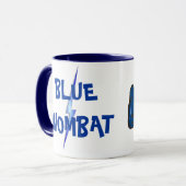 Tasse en céramique de wombat bleu (Devant gauche)