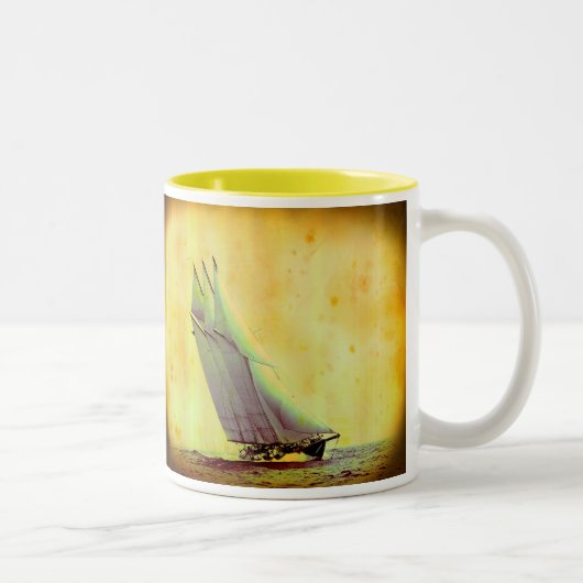 Tasse en céramique de yacht de navigation (Droit)