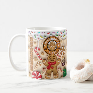 Tasse en céramique festive de Noël au pain d'épice