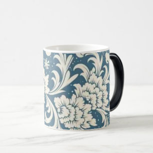 Tasse en céramique florale vintage Botanica bleu