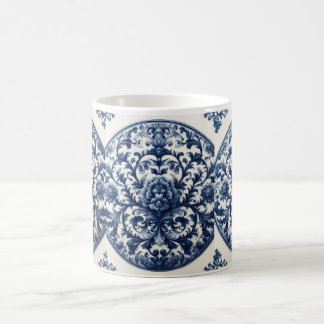 Tasse en céramique florale vintage | Botanica bleu