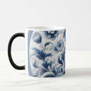 Tasse en céramique florale vintage   Botanica bleu