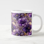 Tasse en céramique géante à encre d'alcool florale (Droite)