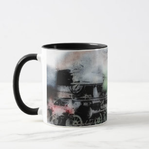 Tasse en céramique Grunge Flying Scotsman Train à