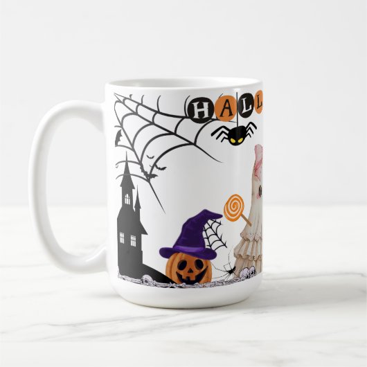 Tasse en céramique Halloween, Tasse fantôme Hallow (Gauche)