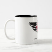 Tasse en céramique moyenne avec le logo rouge de (Gauche)