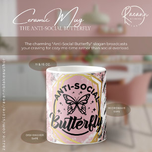 Tasse en céramique Papillon Anti-Social