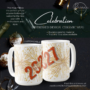 Tasse en céramique personnalisable à motif en détr