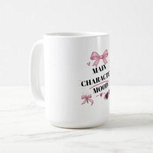 Tasse en céramique rose à arc pour l'humeur du per