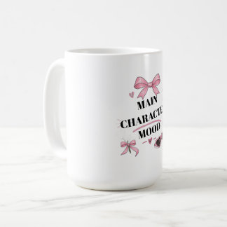 Tasse en céramique rose à arc pour l'humeur du per