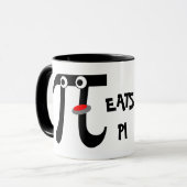 Tasse en céramique Smiling Eats Pi (Devant gauche)
