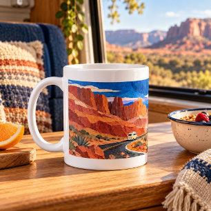 Tasse en collage de papier Caravane de Copper Cany