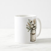 Tasse en coton et eucalyptus de ferme rustique | V (Devant droit)