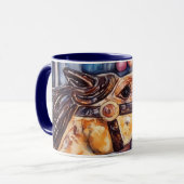 Tasse en forme de cheval de manège en art (Devant gauche)