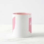 Tasse en forme de l'État de l'Ohio rose (Centre)