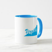 Tasse en forme de l'État de Virginie (Devant droit)