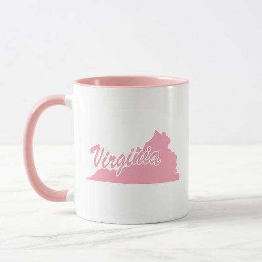 Tasse en forme de Virginie rose (Gauche)