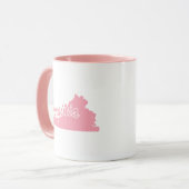 Tasse en forme de Virginie rose (Devant gauche)