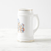 Tasse en grès Bière Frères et Sœurs Oiseau Bleu (Devant droit)