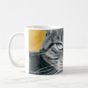 Tasse en gros plan de dessin de chat de Zoe