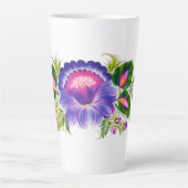 Tasse en latte au design floral ukrainien (Devant)