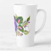 Tasse en latte au design floral ukrainien (Droite)