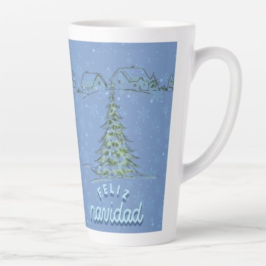 tasse en latte de style chrismast (Droite)