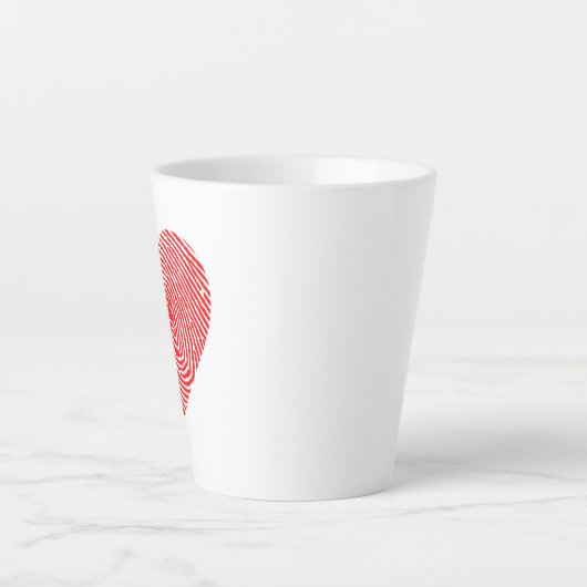 Tasse en latte d'encre cardiaque (Devant)