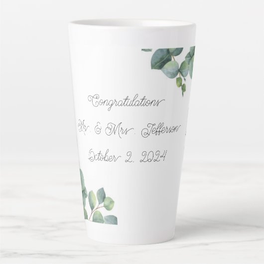 Tasse en latte monogramme (Devant)