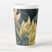 Tasse en latte - Tasse haute avec design floral (Devant)