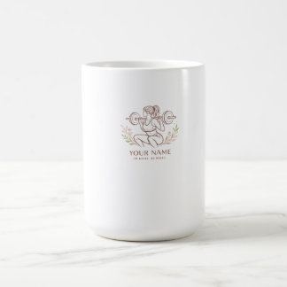 Tasse en ligne artistique minimale personnalisée