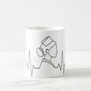 Tasse en ligne artistique minimaliste pour infirmi