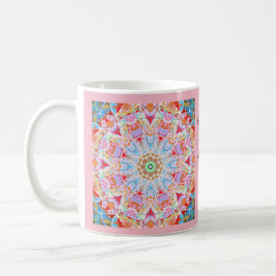Tasse en pastel colorée de mandala avec Julian de