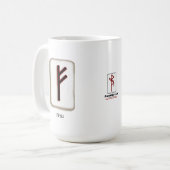 Tasse en pierre de rune Fehu (Devant gauche)
